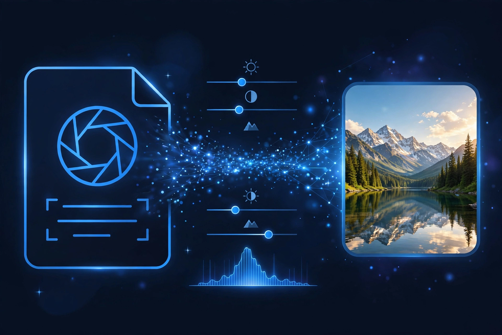 RAW and DNG editing interface